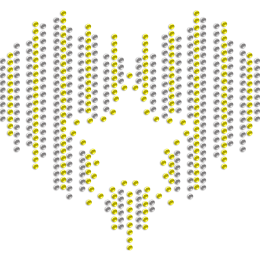 Warm Heart & Star Rhinestone Heat Printing for Mask